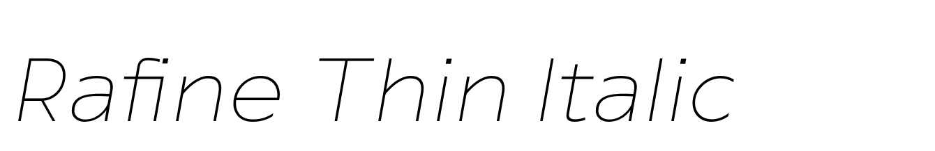 Rafine Thin Italic